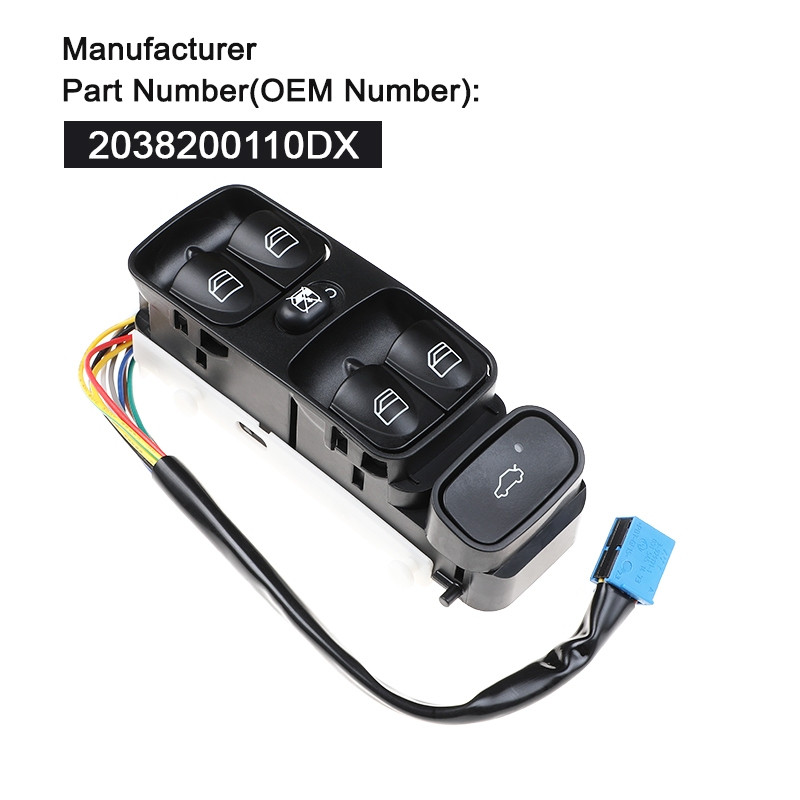 สวิตช์กระจกรถยนต์ Master สําหรับ Mercedes สําหรับ Benz C Class W203 C180 C200 C220  2038200110ดีเอ็กซ์ 2038200110