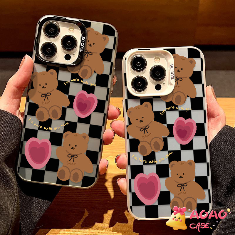 เคสไอโฟน 16 สำหรับ iPhone 11 13 16 15 14 12 Pro Max 16 7 8 14 15 Plus XR X XS Max น่ารักการ์ตูนการ์ตูนรักปกอ่อนปกอ่อน