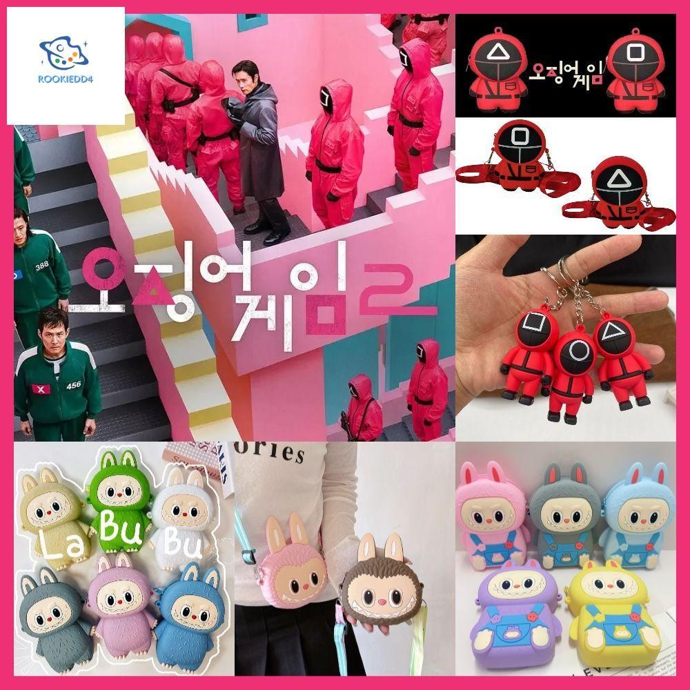 Rookiedd4 Labubu กระเป๋าลาบูบู้ กระเป๋าใส่เหรียญ กระเป๋าสตางค์เด็ก กระเป๋าน่ารักๆ
