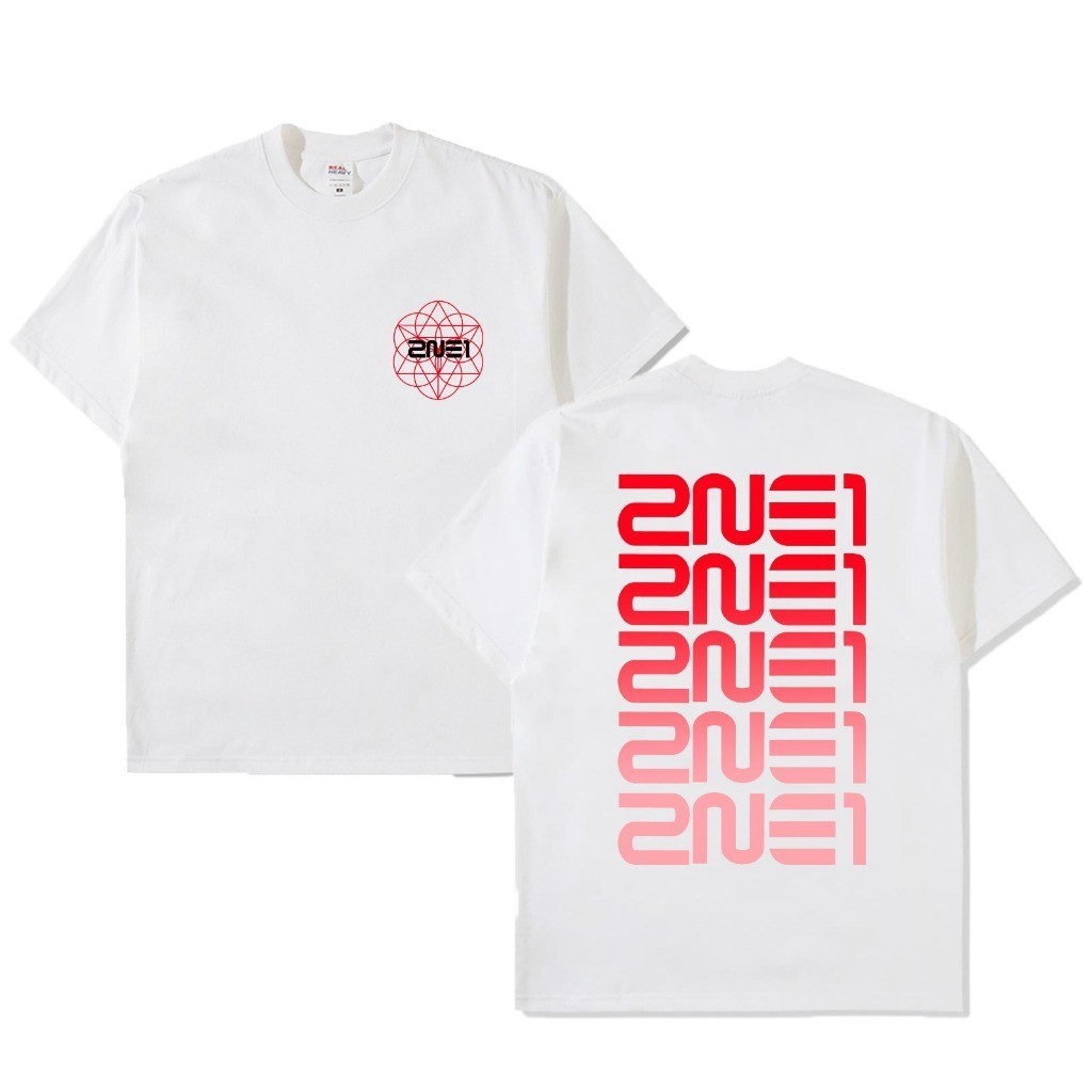💯เสื้อยืด🤗 ใหม่ Merah Home เสื้อยืดอินเทรนด์เสื้อยืดแขนสั้น KPop 2NE1 โลโก้ Comeback 2NE1 2NE1 S-5XL