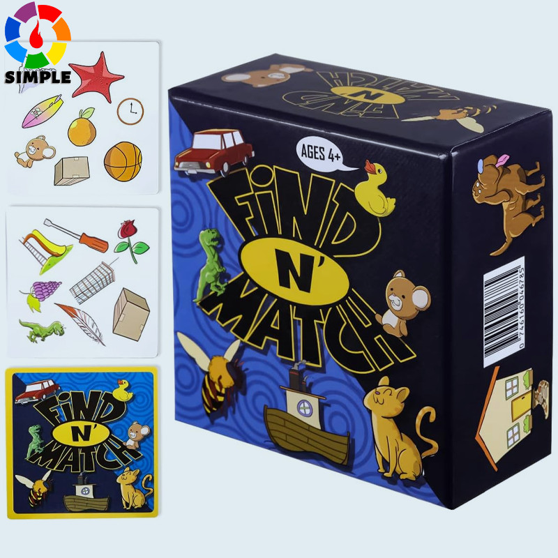 Find N' Match Card Games for Kids 4 and up, Family Card Games Party Games for Kids (Base)