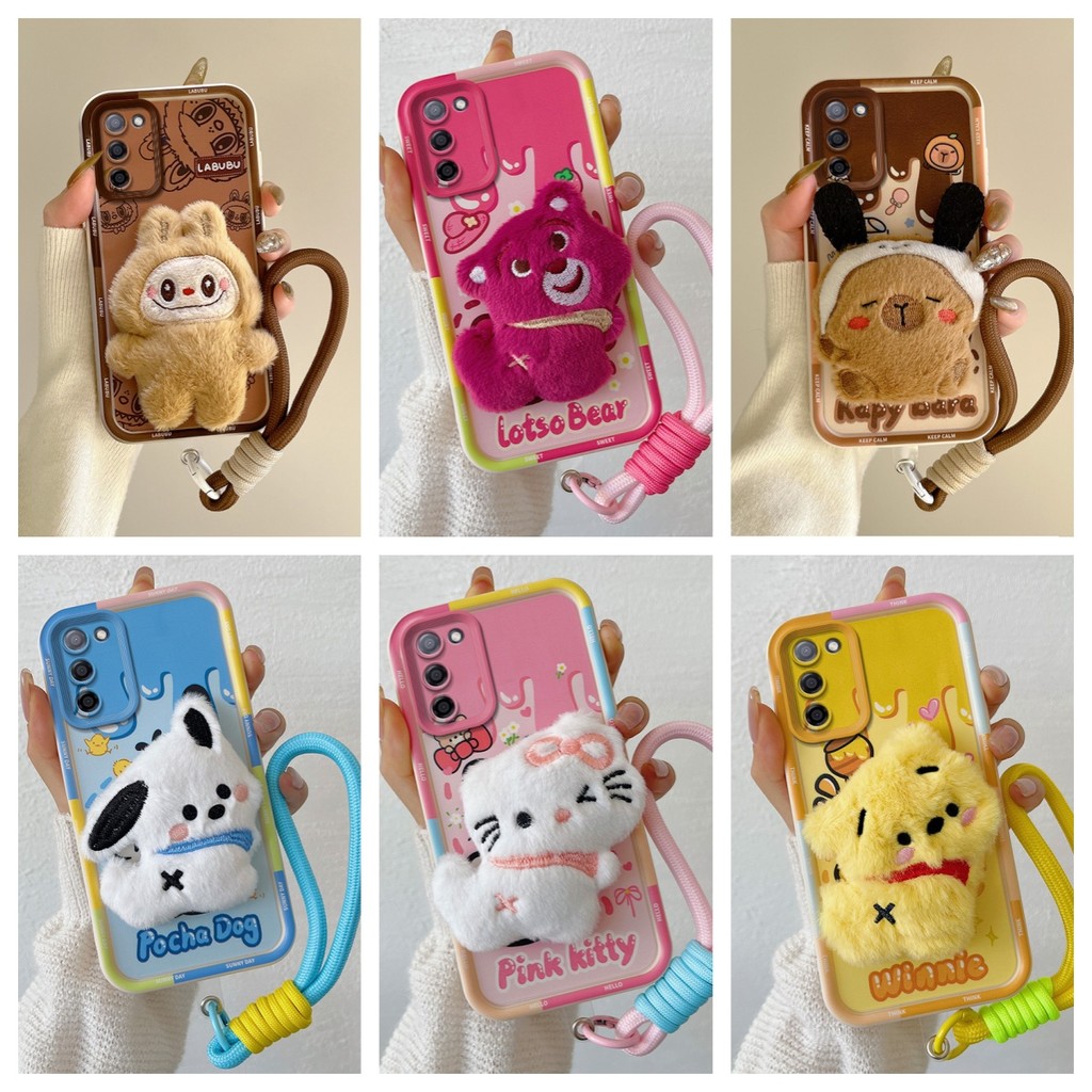 เคสoppo A56 5GเคสOPPO A55 5Gเคสเข้ากันได้กับมือวางน่ารักตุ๊กตาเคสโทรศัพท์แบบนุ่มBB-MRPP