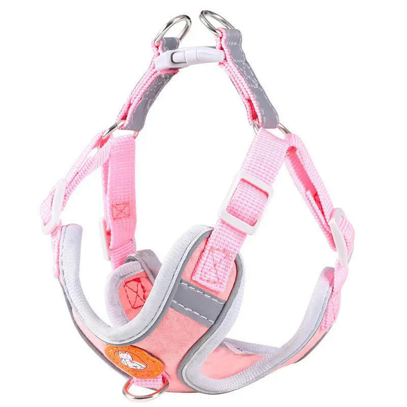 Dog Harness Leash Set Reflective Adjustable Dog Collar Dog Leash Small and Medium Dog Accessories Pu
