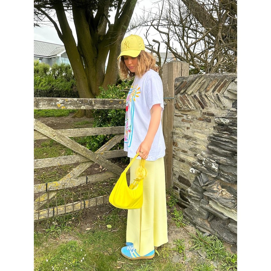 Papaya เสื้อยืด Oversize ลายกราฟิกน่ารัก สไตล์สดใส สีสันสะดุดตา ผ้าฝ้าย 100% WS1139 Clothing ผู้หญิง ราคา ถูกที่สุด ดีลบีเคเค แกลเลอรีภาพที่ 4
