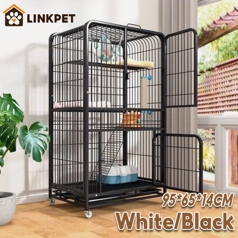 😻🐶กรงแมว Pet Cage กรงสัตว์เลี้ยง พื้นที่อิสระขนาดใหญ่ กรงแมวขนาดใหญ่ ประกอบง่าย ถอดออกได้