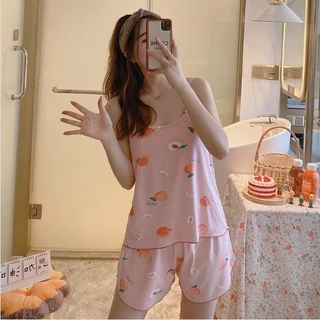 YY76 ชุดนอนสายเดียว ชุดนอนขาสั้น ใส่สบาย พร้อมส่ง