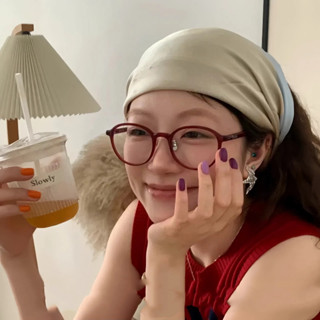 กรอบตาสีแดงย้อนยุคใหม่ความรู้สึกระดับไฮเอนด์อินเทอร์เน็ตแว่น…