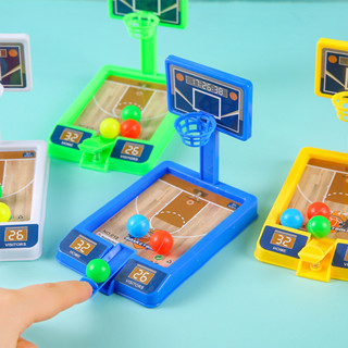 ขนาดเล็กเครื่องยิงเกมคอนโซลมินิสก์ท็อปบาสเกตบอลยืนพ่อแม่และล…