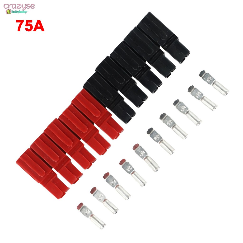 [Cra] 5pair คุณภาพสูงสําหรับ ANDERSON CONNECTOR RED & BLACK 75AMP MARINE QUALITY CONNECTOR