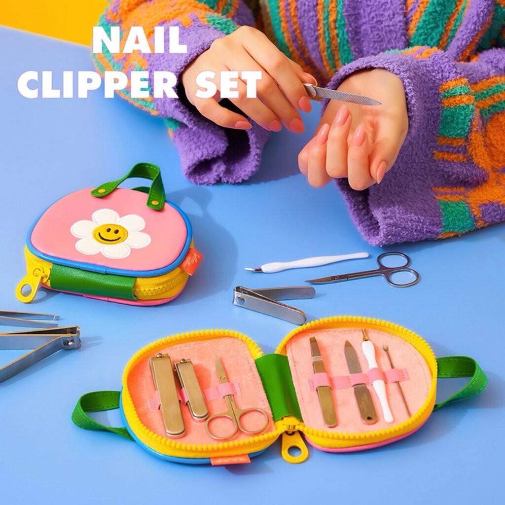 Wiggle Nail Clipper Set / ชุดตัดเล็บ แต่งเล็บ ได้ 7ชิ้น + กระเป๋า