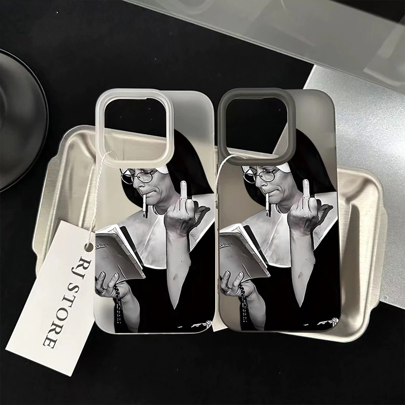 ฝาครอบโทรศัพท์นุ่ม กันกระแทก For iPhone11 13 15 12 14 16ProMax 7 8Plus X XR XS Max ชังการกระทำ
