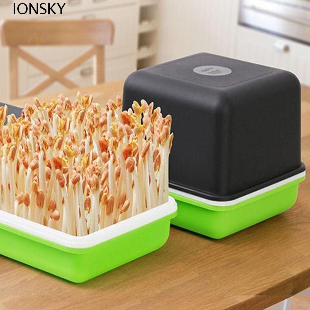 ถาดเพาะกล้า IONSKY มัลติฟังก์ชั่น 4 ชิ้น ถั่วถั่วลิสง พืชถั่วงอก ไร้ดิน การเพาะปลูกน้ํา อุปกรณ์สวน