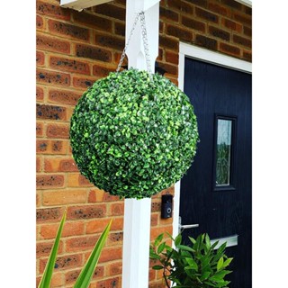 ลูกบอลหญ้าเทียม แต่งบ้าน (มีหลายขนาด)  หญ้าเทียมทรงกลม (พร้อ…