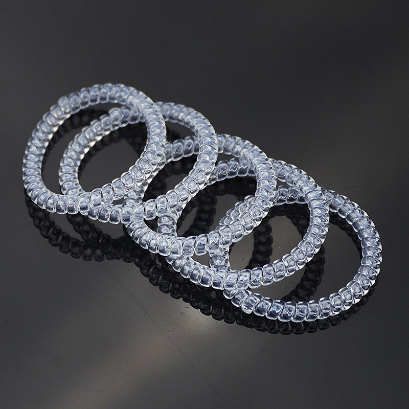 Rubuyou ยางมัดผม ยางรัดผมแบบเกลียว ยางมัดผมสีดำ แฟชั่น เรียบง่าย กิ๊บหนีบผม ความยืดหยุ่นสูง-ส่งเร็ว🚚 - รูปที่ 6