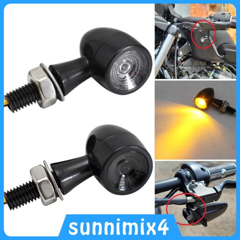 [H2Sports] ไฟเลี้ยว LED รถจักรยานยนต์ไฟเลี้ยว 12V Blinker สําหรับ 7 มม.ด้ายจักรยานมอเตอร์ไซด์