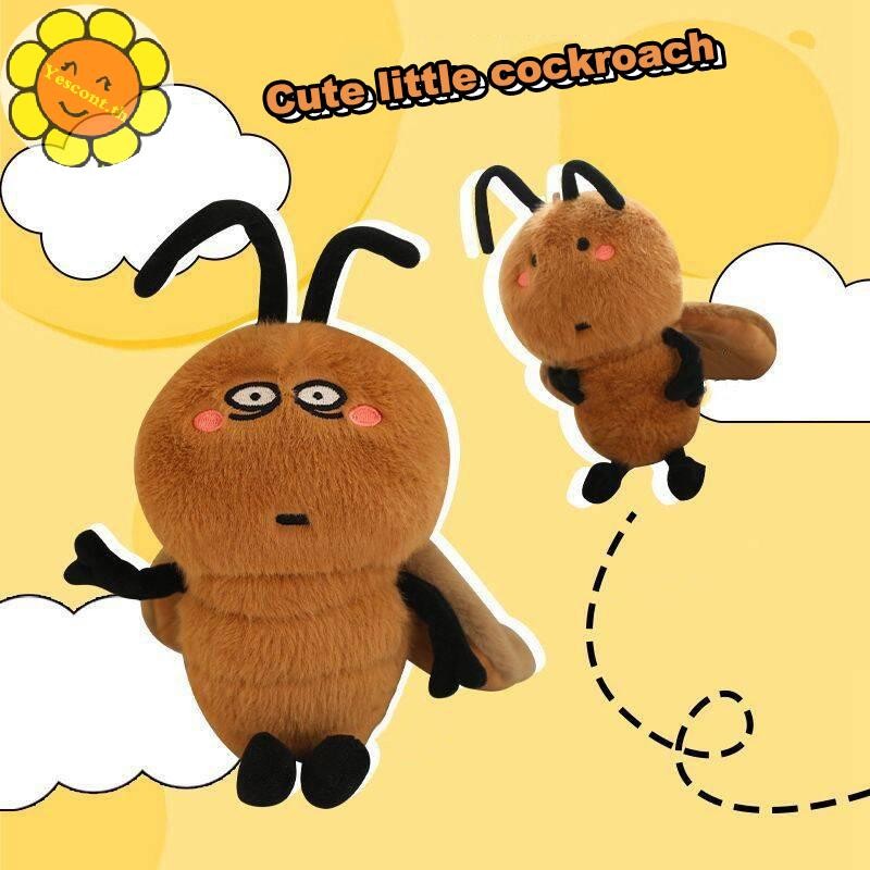 Yescont ตลกแมลงสาบตุ๊กตาพวงกุญแจการ์ตูน Roach ตุ๊กตาตุ๊กตาจี้กุญแจรถแหวนกระเป๋าเป้สะพายหลังตกแต่งเด็กของขวัญ TH - รูปที่ 5