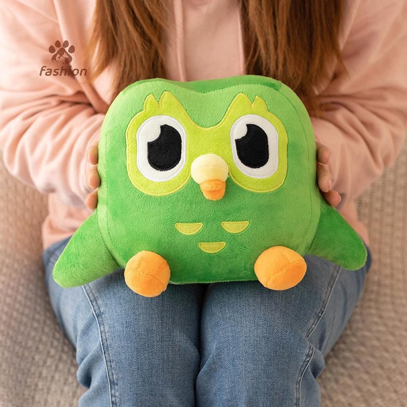 [แฟชั่น] สีเขียว Duolingo ตุ๊กตานกฮูกของเล่น Duo Plushie Of Duo The Owl การ์ตูนอะนิเมะตุ๊กตานกฮูกตุ๊กตาสัตว์เด็กของขวัญวันเกิด {TH}