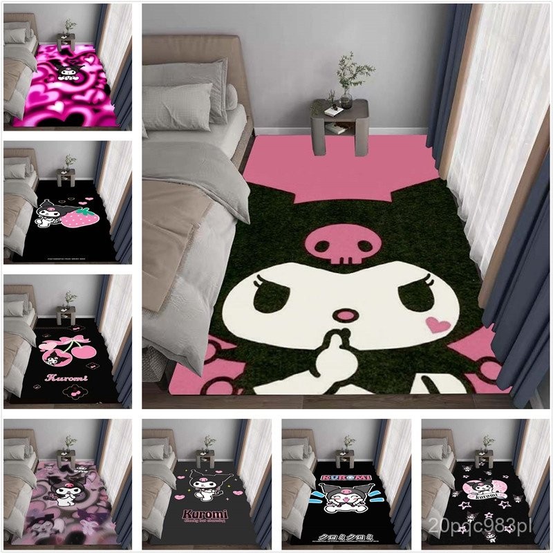 Disney Animation Cartoon Kuromi Cute Carpet Floor Mat Living Room Sofa Carpet Children's Bedroom Des