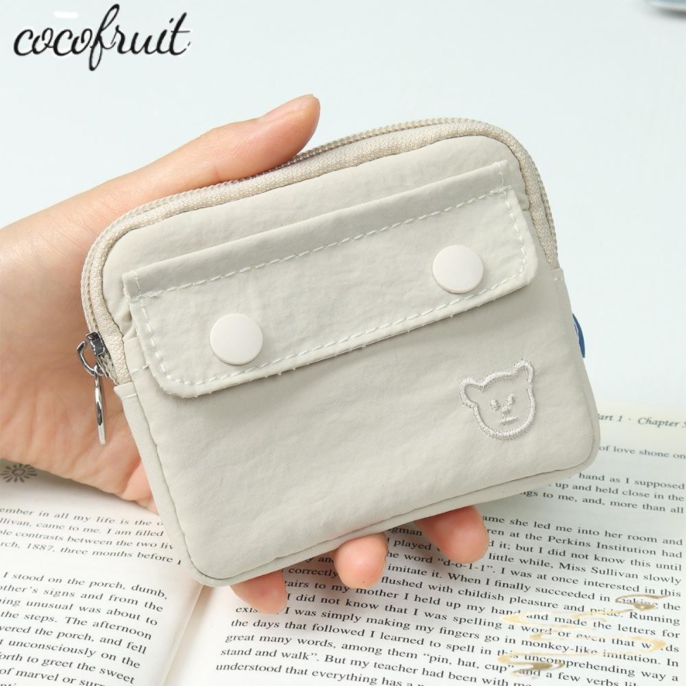 กระเป๋าใส่เหรียญ จับคู่,ทนต่อการสึกหรอความจุขนาดใหญ่กระเป๋าสตางค์ขนาดเล็ก,แฟชั่นสีทึบซิปถุงเก็บชายหญิง