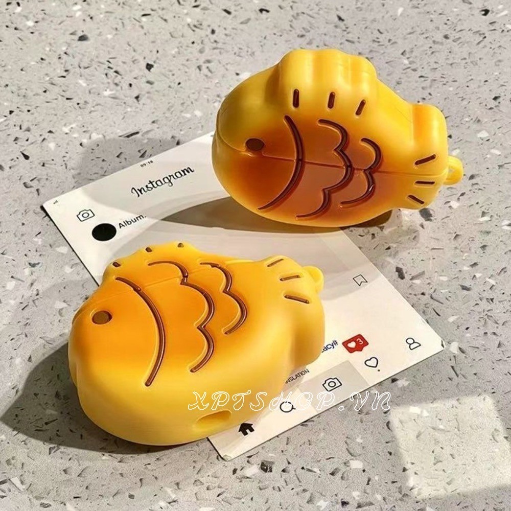 เคส AirPods ซิลิโคนปลาสําหรับ AirPods 4/3/2/1 AirPods Pro/Pro2 เคสหูฟัง