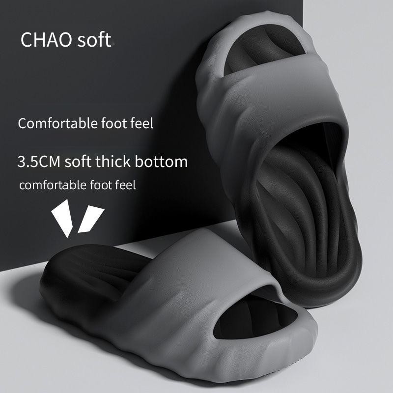 คุณภาพสูงรองเท้าแตะผู้ชายคู่การจับคู่สี Graffiti ออกแบบ EVA 3.0 ซม.หนารองเท้าแตะในร่มกลางแจ้ง Anti-slip Antibiotic Anti-กลิ่น Casual Beach ผู้หญิง