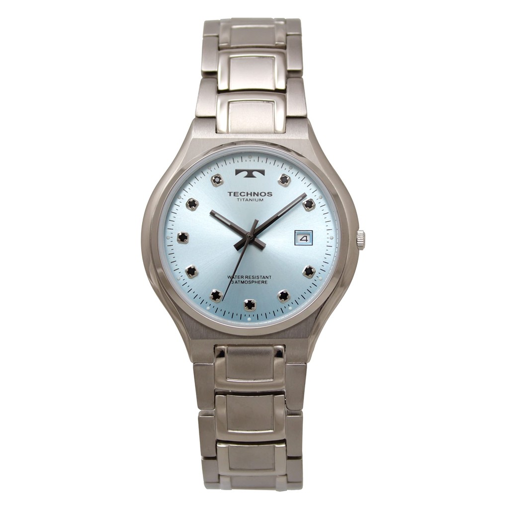 Technos Watch Titanium Date T9B88II Men's Silver