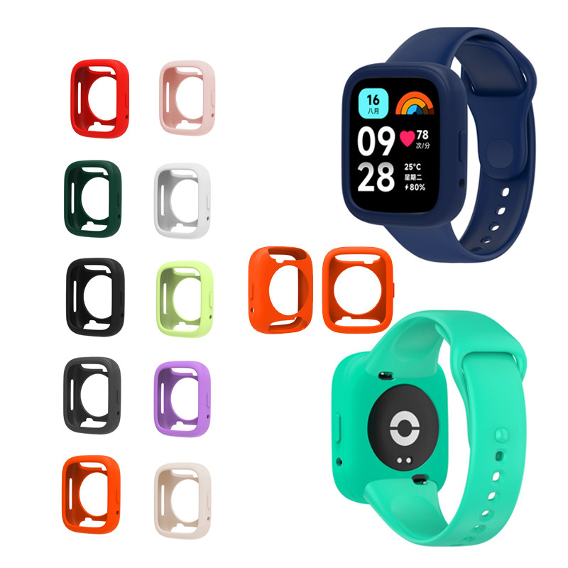 ซิลิโคนนุ่มกรณีป้องกันหน้าจอสําหรับ Redmi Watch 3 Active 3 Lite ซิลิโคนนุ่มกรณีป้องกันหน้าจอกรอบป้องกันกรอบ framework