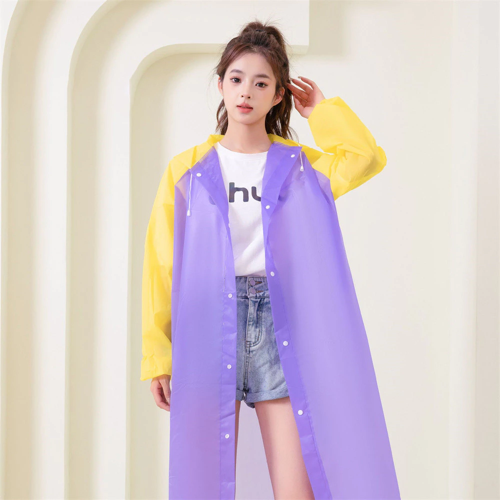 เสื้อกันฝน EVA หนา สีตัดกัน ชายและหญิง thumbnail 9