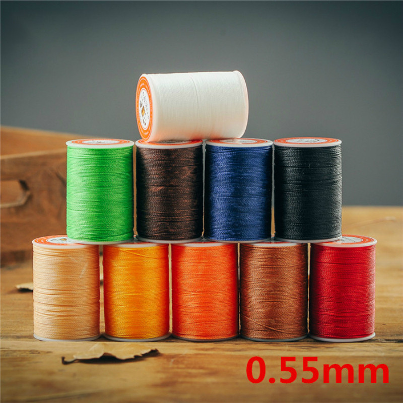 ด้ายโพลีเอสเตอร์ ทรงกลม 0.55 มม. 40 สี สําหรับเย็บหนัง งานหัตถกรรม