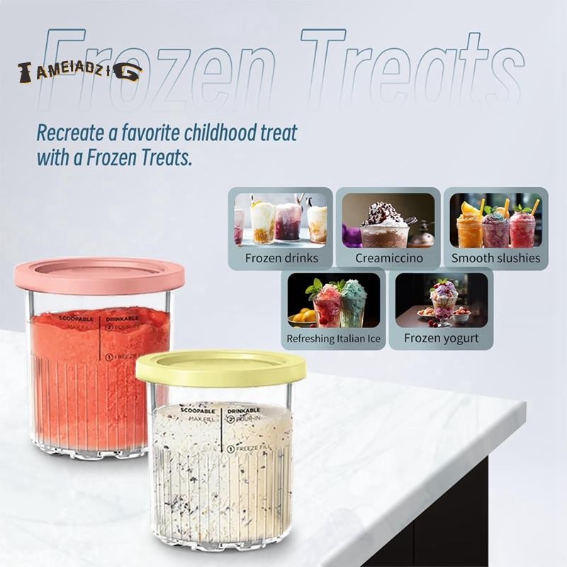 สําหรับ Creami Deluxe 11-In-1 XL Family Size NC500/NC501 Pints 24 Oz - เครื่องล้างจานปลอดภัย -ฟรี ป้