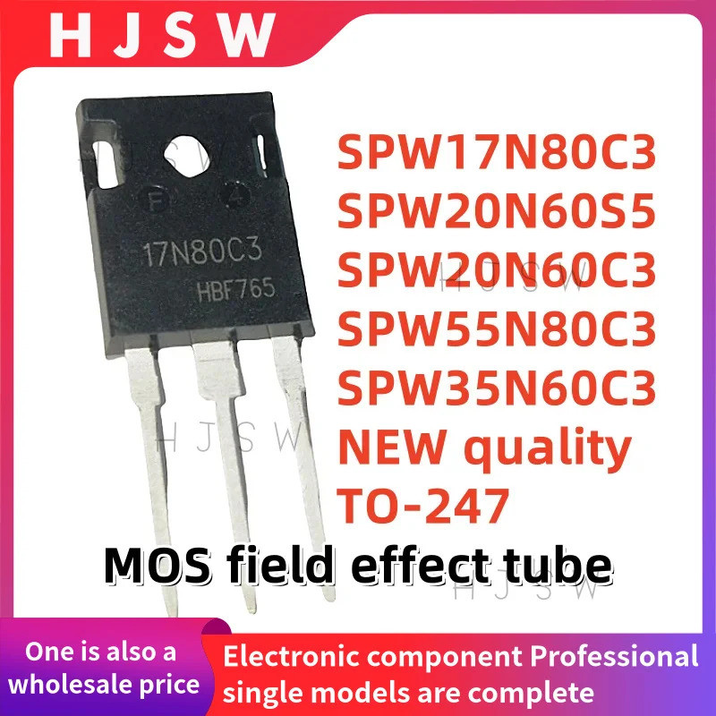 1-5PCS SPW17N80C3 17N80C3 SPW35N60C3 35N60C3 SPW20N60S5 20N60S5 SPW20N60C3 20N60C3 20N55C3 ทรานซิสเต