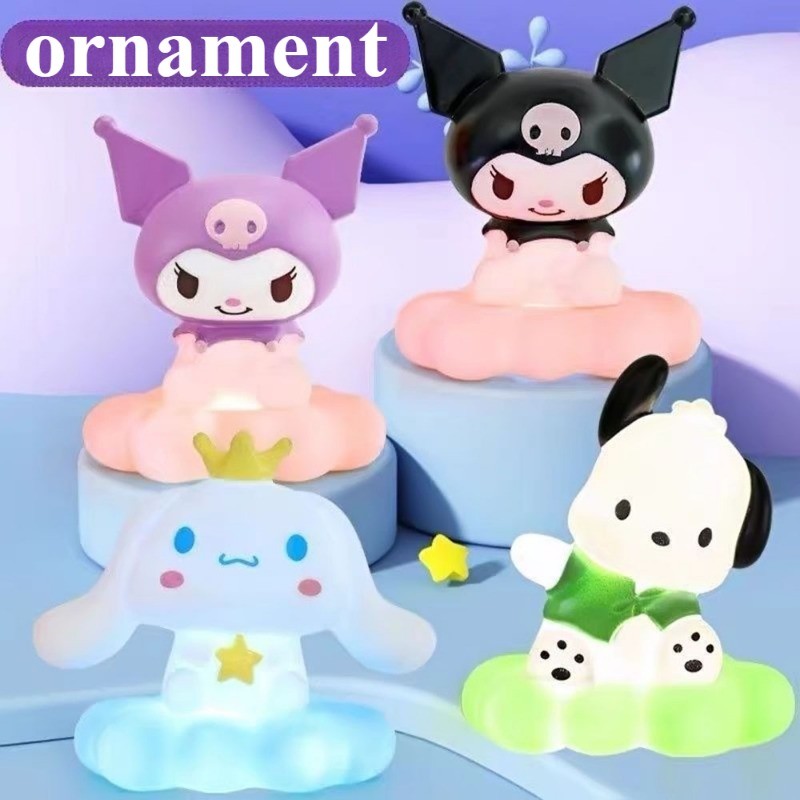 ใหม่ Kitty Kuromi Cinnamoroll Night Light เรืองแสงของเล่นเด็กโคมไฟข้างเตียงอะนิเมะ Kawaii เด็กน่ารักเด็กปัจจุบันของขวัญ