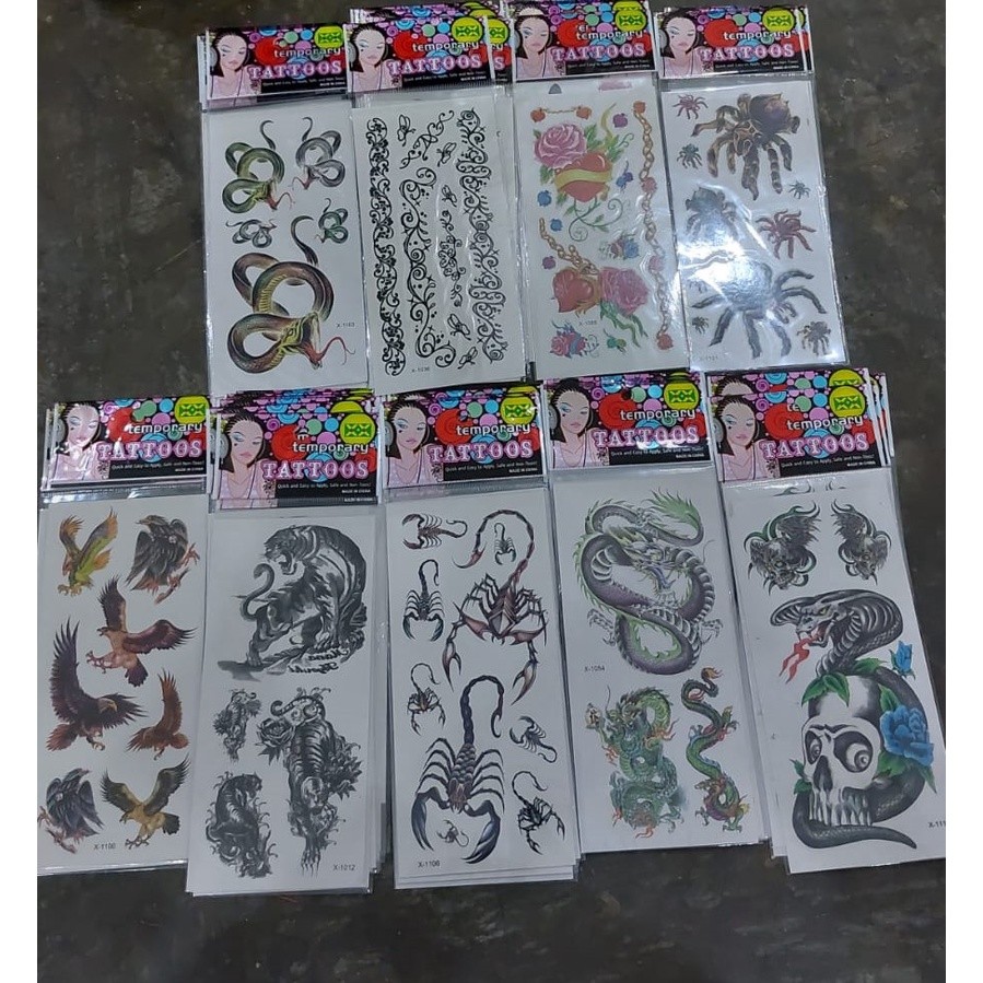 *KA* NON-PERMANENT TATTOO / TOY TATTOO / STICKER TATTOO (8 X 17 CM) SANRIO STICKER / RAISED STICKER 
