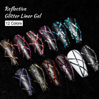 MTSSII 5ml สะท้อนแสง Glitter Line Gel ยาทาเล็บเลเซอร์ประกายฝรั่งเศส Line Drawing Painting Gel