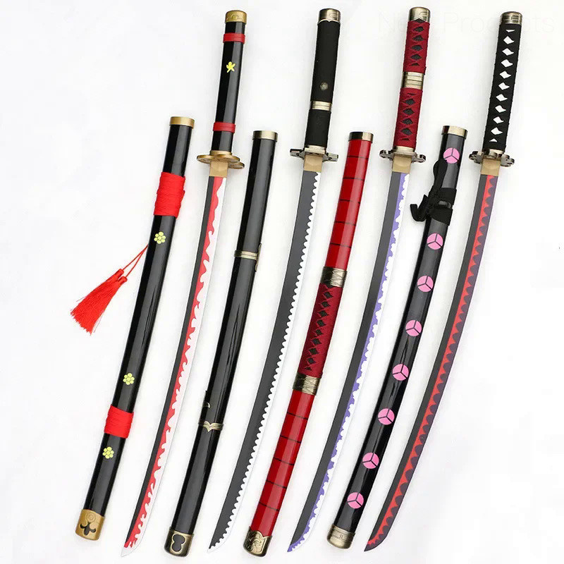 💝 Newest Cosplay Roronoa Zoro Anime Katana Coolest Bamboo Assembled Sword Weapon 104cm Model