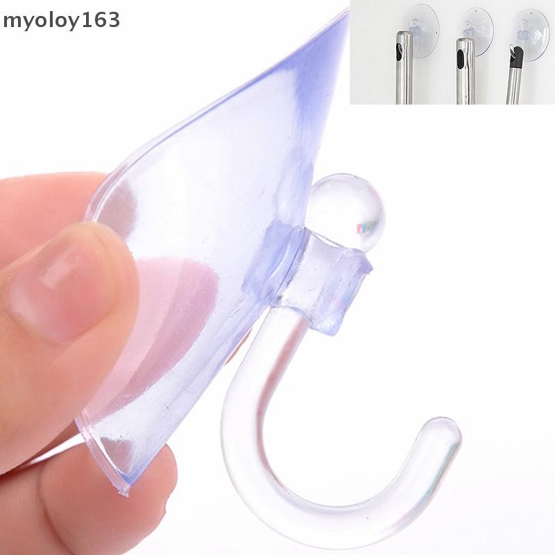 Myoloy ตะขอติดผนังโปร่งใสแขวนห้องครัวห้องน้ําดูดถ้วย Sucker Accessorie TH