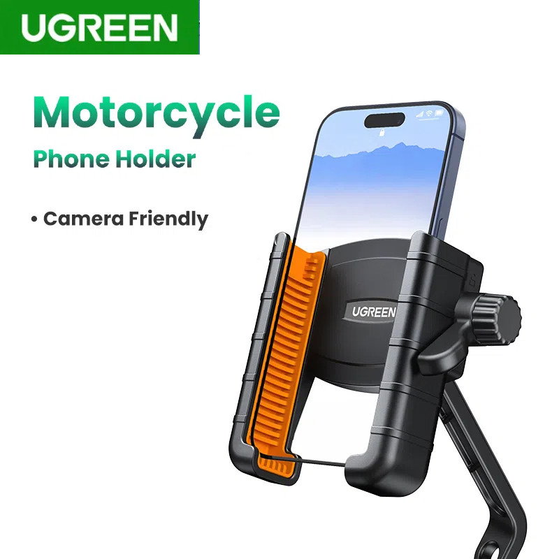 Ugreen ที่วางโทรศัพท์มอเตอร์ไซค์ ที่วางโทรศัพท์อเนกประสงค์ แฮนด์ 360° ด้ามจับโทรศัพท์แบบหมุนได้