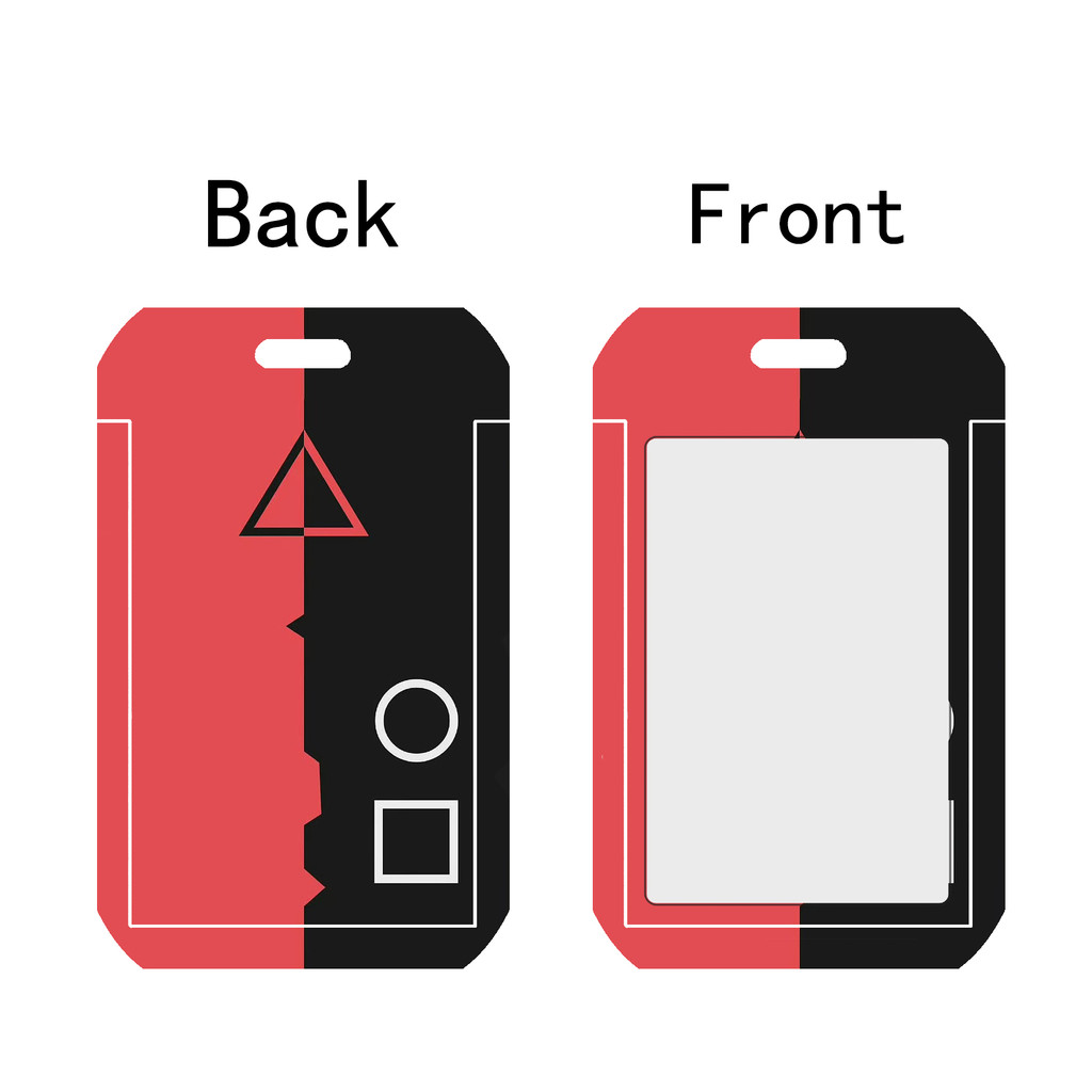 Pop Squid Game DIY ชุดการ์ดนักเรียน Campus Card Bus Card Holder Personal ID Card Bank Card Case MRT 