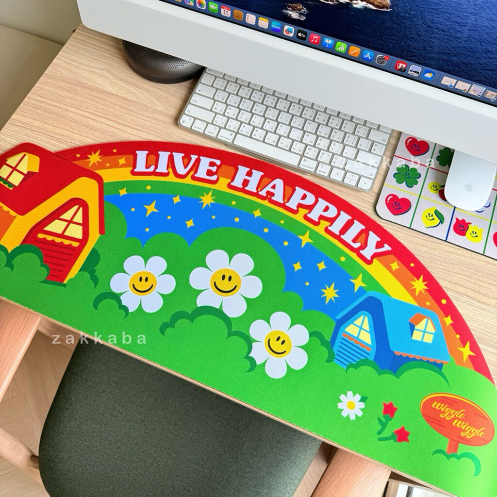 (รอ 3อาทิตย์) Wiggle Desk Pad - Spring Garden / แผ่นรองโต๊ะคอม รองแป้นพิมพ์ กันน้ำ