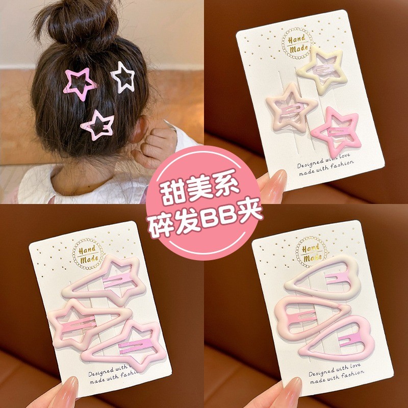 กิ๊บติดผมด้านข้างหน้าม้าดาวสีชมพูแฟชั่นเกาหลี ราคา ถูกที่สุด ดีลบีเคเค แกลเลอรีภาพที่ 4