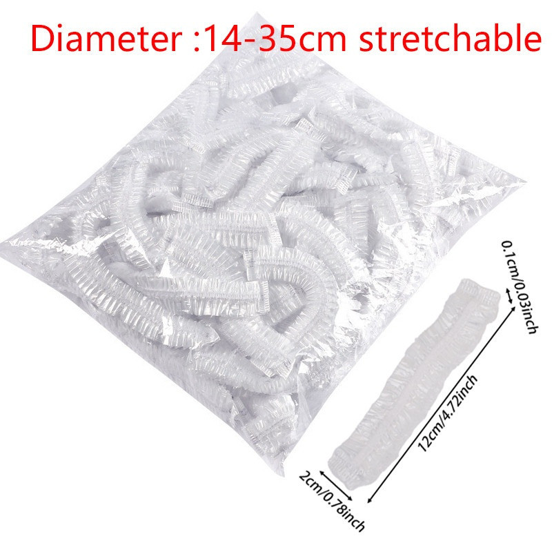 ฝาครอบอาหารแบบยืดได้ - ตัวป้องกันอาหารพลาสติกแบบใช้ซ้ําได้ 500 ชิ้นสําหรับชาม, กันน้ําและกันกลิ่น - รูปที่ 7