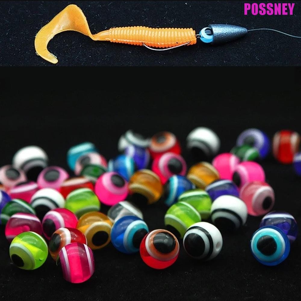 Possney ลูกปัดตกปลา 50 ชิ้น/ล็อต DIY ชุด Spacer ลูกปัด Carolina Rigs Tassy Rigs Fly Tying ปลา Eye ลูกปัด