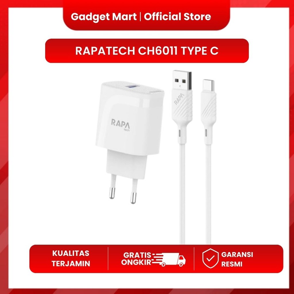 RAPATECH CH6011 POWER SPACE I TYPE C CHARGER (SINGLE PORT 3.0A) - BANJARMASIN