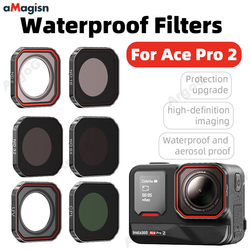 aMagisn ฟิลเตอร์เลนส์สำหรับ Insta360 Ace Pro 2 UV CPL ND กันน้ำ อุปกรณ์เสริม Insta360 Ace Pro 2