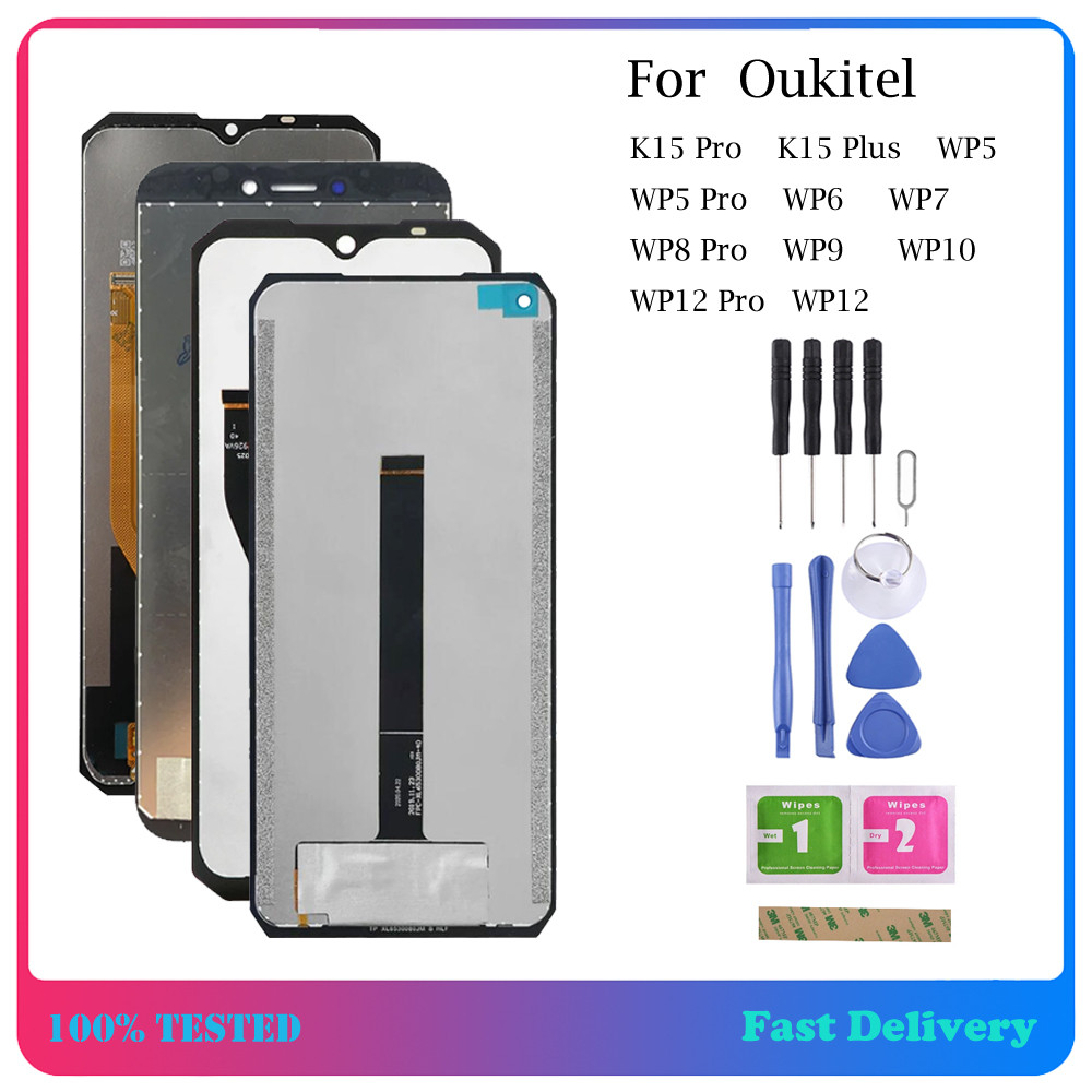 ทดสอบ 100% จอแสดงผล LCD สําหรับ Oukitel K15 Pro WP5 WP5 Pro WP6 WP7 WP8 Pro WP9 WP10 WP12 จอแสดงผล L