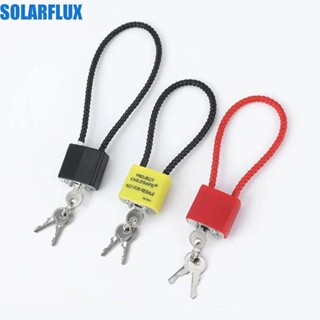 ล็อคสายเคเบิล SOLARFLUX, กุญแจล็อคแบบนุ่มมัลติฟังก์ชั่น, หมว…