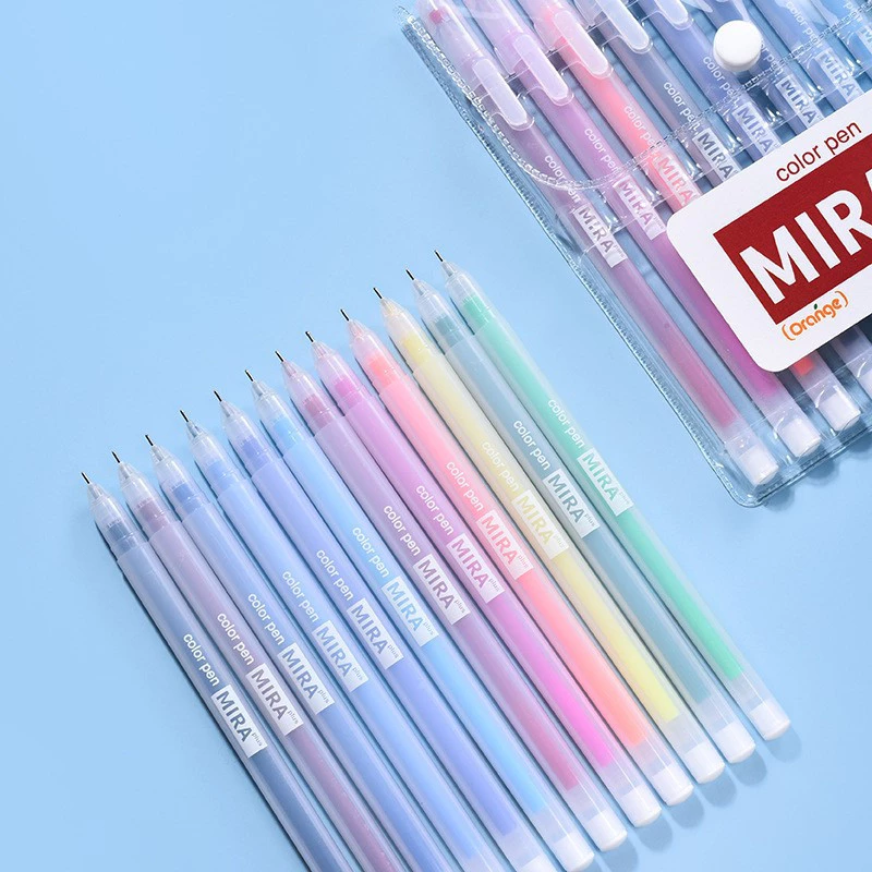 ชุดปากกาเจล 12 สี 0.5 มม.ปลายปากกาน่ารักสําหรับ Journal Drawing Graffiti โรงเรียนเครื่องเขียนสํานักงาน