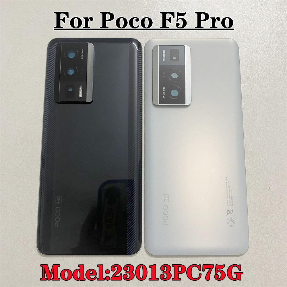 สําหรับ Xiaomi Poco F5 Pro กระจกแบตเตอรี่ด้านหลังด้านหลังประตู F5 Pro แบตเตอรี่ปกหลังเปลี่ยน