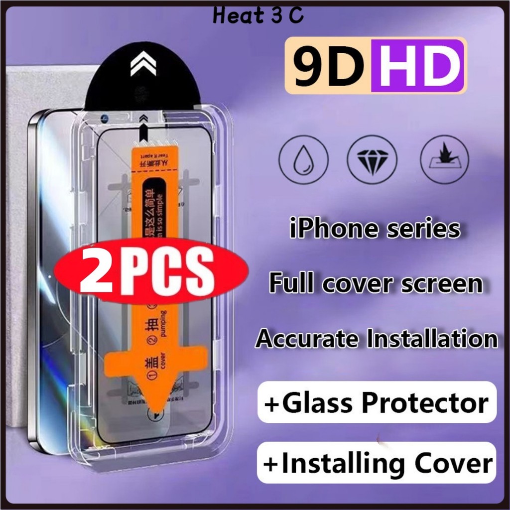 (ความร้อน 3C) 2 ชิ้น 9H แก้วสําหรับ iPhone 16 16E 17 Air 15 14 13 12 11 Pro XS Max X XR 6 6S 7 8 Plu