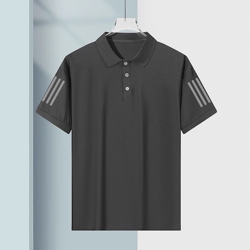 CLIFF เสื้อโปโลผู้ชาย สีล้วน เรียบง่ายใส่สบาย สไตล์สปอร์ต ระบายอากาศได้ดีใส่สบาย - รูปที่ 3